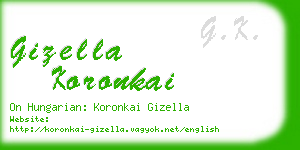 gizella koronkai business card